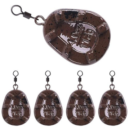 Carp Fishing Weight Sinkers,Coated Tapered Flat Pear Carp Fishing Sinkers with Rolling Swivel Carp Coarse Fishing Gear Tackle 2oz 2.5oz 3oz 3.5oz 4oz - size: 4oz-4pcs, style: Flat Pear Shape