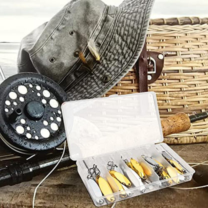 30 Pieces Fishing Spoons, 5 Sizes Treble Hooks Fishing Spoons Lures, Spoon Lures for Huge Distance Cast Saltwater Freshwater Fishing in 3/4 oz 1/2 oz 3/8 oz 1/4 oz 1/5 oz