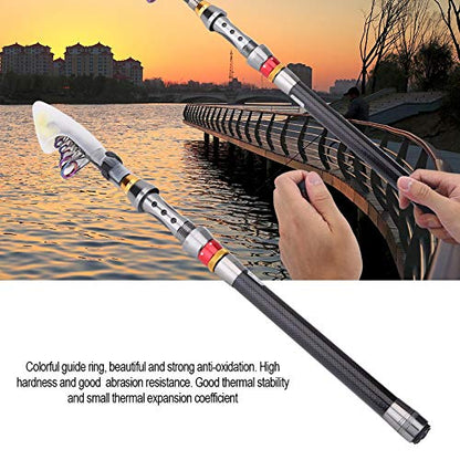 Telescopic Fishing Rod,Portable Lightweight Compact Carbon Fiber Rod for Travelers Campers Fishing Trips Camping Adventures