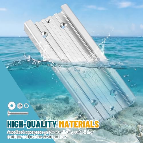Frienda Aluminum Mounting Track System for Boat Accessories, Fishing Systems Mounting Tracks for Rod Holders, Anodized Aircraft Grade Aluminum
