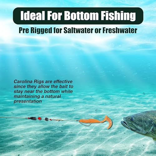 Reaction Tackle Carolina Rigs for Bass Fishing- Freshwater Saltwater - Brass Pre Rigged Kit- Fishing Weights Barrel Sinkers 6-Pack - color: Brass, size: 3/4 Oz