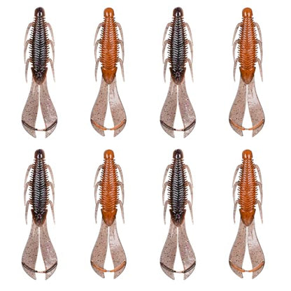 6th Sense – Bodega Craw 3.5 Soft Plastic Craw, Finesse Bass Fishing Lure for Flipping, Pitching, and Jig Trailers – Made in the USA - color: Crawfish Juice