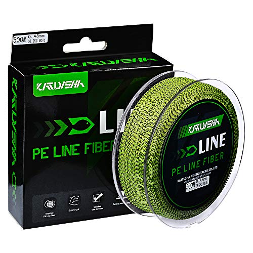 Braided Fishing Line, Abrasion Resistant Zero Stretch Braided Lines 4/8 Strands Super Strong Superline 6Lb -100Lb Test 109/328/547/1094/2187 Yards - color: Yellow/Black(4 Strand), size: 10 LB (547 Yards)