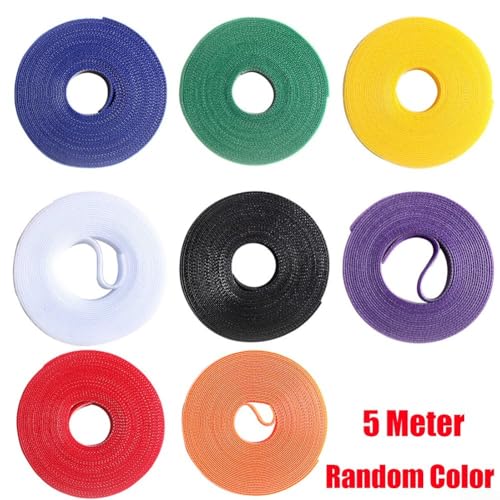 Nylon Fishing Rod Wrap Tie Holder Strap Bands Fastener for Securing Gear 1 3 5 Meter Length Random Color(5 Meter) - size: 5 Meter