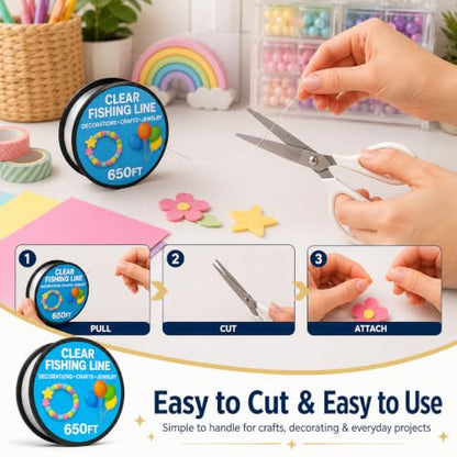 Clear Fishing Line for Decorations - Crafts - Jewelry