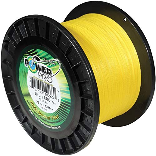 Power Pro Spectra Fiber Braided Fishing Line - color: Hi-Vis Yellow, size: 150YD/15LB, style: 0