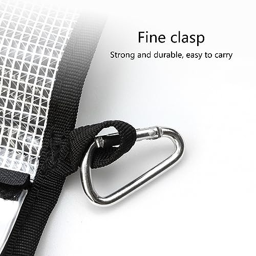 Froiny Fishing Soft Lure Storage Bag Waterproof Fishing Baits Binder Fly Fishing Leader Tackle Wallet Bag with Carabiner