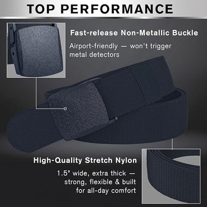 TECEUM Tactical Belt – Heavy-Duty & Quick Release – Military, Work, Rigger, Duty & Utility Belt for Men - color: Buckle 2 - Navy Blue, style: Small-for Waist 30"-36" (Length 45")