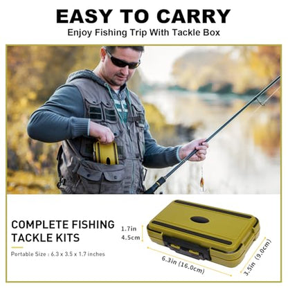 GOTOUR 128/209/240/265pcs Fishing Lures Kit with Tackle Box, All-in-1 Fishing Accessories Gear Set with Soft Lure, Minnow, Crankbait, Hooks, Sinkers, and Terminal Tackle Kit, Fishing Gifts for Men - color: D-265 pcs Pro Tackle Kit