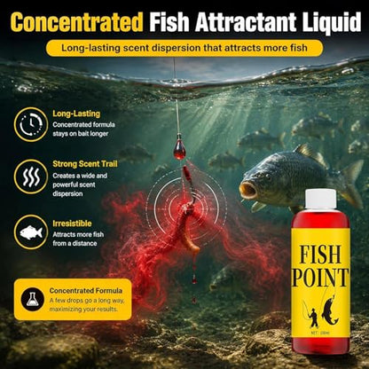 Fish Attractant 100ml Concentrated – Lightweight Versatile Portable Fast Acting Bass Scent, Crucian Carp Grass, Tilapia Outdoor Lake Reservoir River | Multipurpose Outdoor Indoor Utility