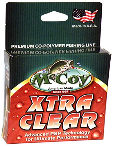 McCoy Premium Co-Polymer Abrasion Resistant, Superior Knot and Tensile Strength Monofilament Fluorocarbon Fishing Line - color: Xtra Clear, size: 125-Yard/12-Pound
