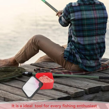 HERCHR Fishing Live Bait Box, Fishing Bait Storage Box Bait Bucket Worm Bait Station Container with Air Hole for Fishing Lure Worm Maggot - size: 170*170*85mm