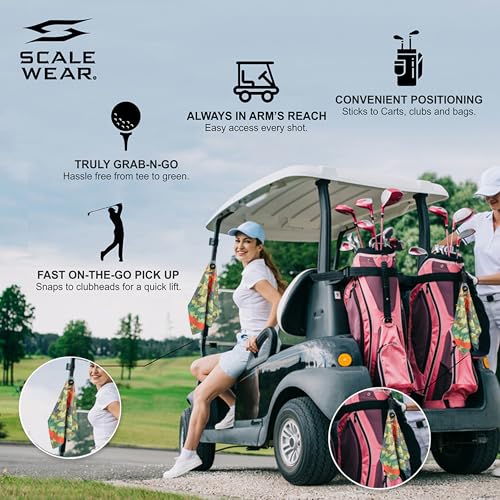 Rippit Magnetic Waffle Golf Towel – Large 16"x24" Microfiber Golf Club Ball Magnet Clip to Hang on Bag Cart Strong Premium Strength Ultra Absorbent Gear Men Gift (Rippit Camo) - color: Rippit Camo
