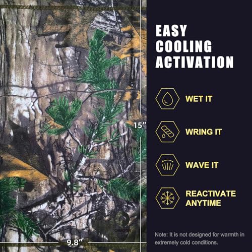 Camo Face Mask & Neck Gaiter - UV Sun Protection, Cooling for Men & Women - Hunting, Fishing, Cycling, Hiking - color: Camo B