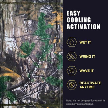 Camo Face Mask & Neck Gaiter - UV Sun Protection, Cooling for Men & Women - Hunting, Fishing, Cycling, Hiking - color: Camo B
