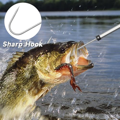 SANLIKE Telescopic Fishing Gaff, Aluminum Pole, Stainless Steel M8 Hook | Ultralight 4.62oz aluminum telescopic gaff (11.4"-24") with nonslip rubber handle, sharp stainless hook & safety lanyard - color: Grey, size: 60cm