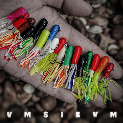 165 Pcs Tube Lures Crappie Lures with Jig Heads Soft Plastic Baits for Bass Fishing, Tube Worms Jigs Hooks Rigs Swimbait for Freshwater Saltwater - color: A1-165 Pcs, Neon Blaze, Green Viper, Hot Pepper, Golden Sunset, Soft Whisper, Bright Fusion, Tropica