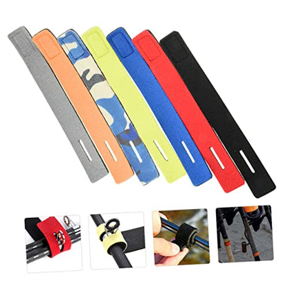 BESPORTBLE 6Pcs Fishing Rod Straps Fishing Pole Wraps for Organizing Rods for Badminton Golf Clubs More Durable Elastic Bands Camo