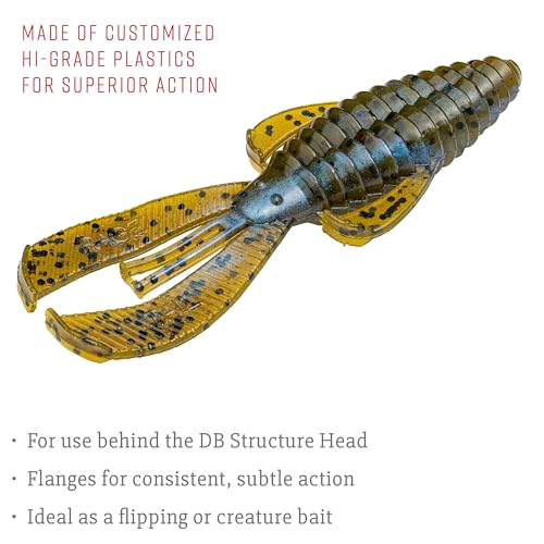 Strike King Rage Bug Fishing Lure, Soft Plastic Grub, Unique Design, Subtle Action - color: Blue Craw, size: 3"