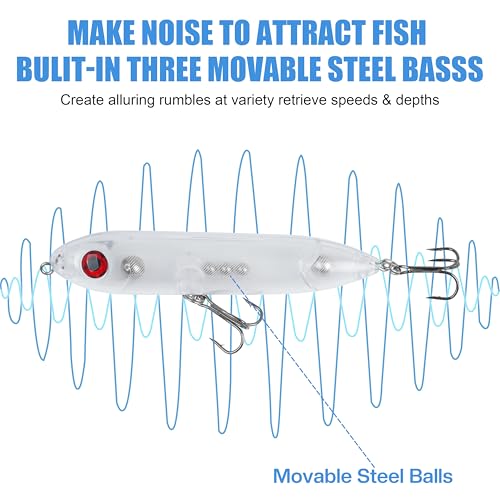 Demon Dragon Catfish Floats Catfishing Rattling Line Float Lure for Catfishing Spook Rattle/Float Peg Floats for Santee Rig Catfish Rig Fishing 10/20 Pack Clear Unpainted Blank - style: 20pack-4inch