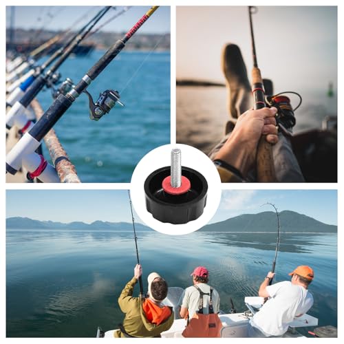 6 PCS Universal Fishing Reel Handle Screw Caps Black | Replacement Parts, For Spinning Reel Handles, Screws Nuts Caps
