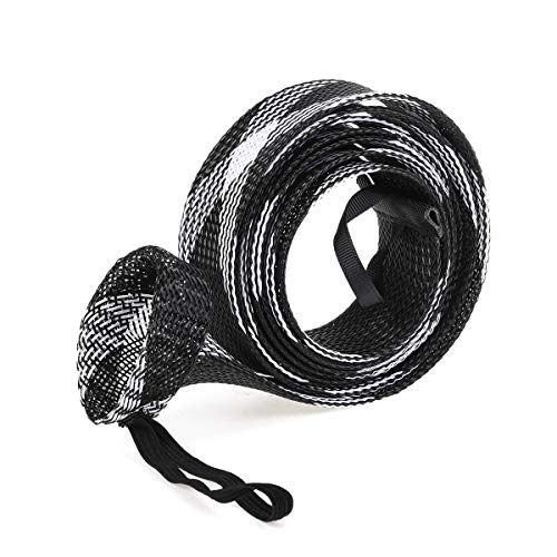 Leo 10 Pcs Rod Sock Sleeve Cover 190cm/74.8inches Braided Mesh Protector Pole Gloves Fishing Tools With Strap for Fly Spinning Casting Sea Rod