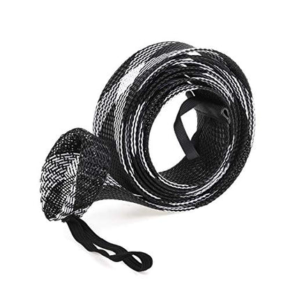 Leo 10 Pcs Rod Sock Sleeve Cover 190cm/74.8inches Braided Mesh Protector Pole Gloves Fishing Tools With Strap for Fly Spinning Casting Sea Rod
