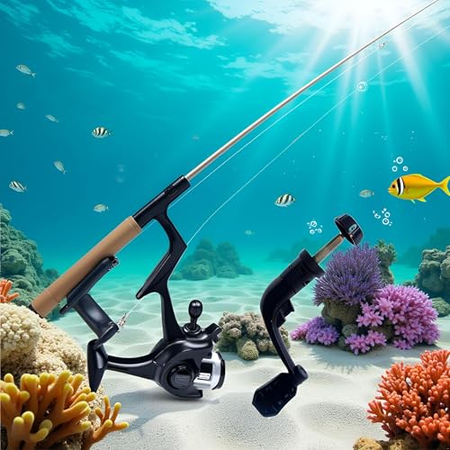 2Pcs Black Universal Plastic Power Handle Fishing Reels Crank Rock Arm Spinning Wheel Grasp