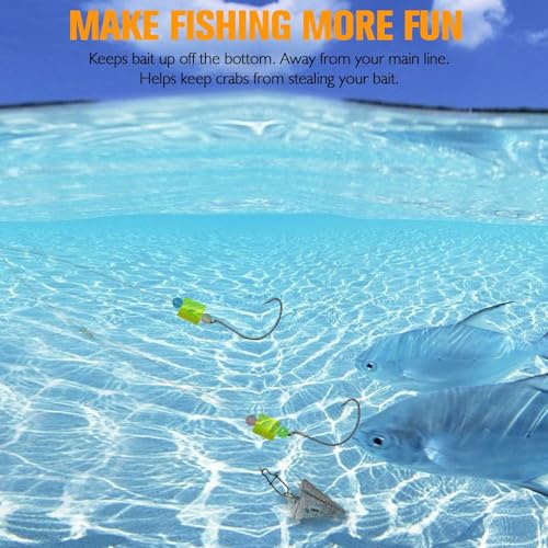 Dovesun 220/104/80/60/54/52/42pcs Pompano Rig Floats for Surf Fishing Foam Bobbers for Fishing Fly Fishing Bobbers Floats Bright Color Kit/Round/Cylindrical/Heart/Bullet/Pill/Spin Shape - color: Pill-52pcs