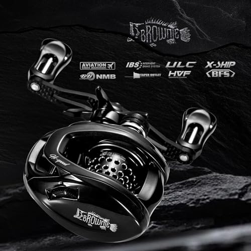 BMC100 BFS Reel 5.29oz Ultralight Baitcaster Reels with Drag Clicker 8.1:1 High Speed 11LB Drag Power 11+1BB Baitcasting Reel Super Smooth Bait Finesse System Carbon Fishing Reel Low Profile