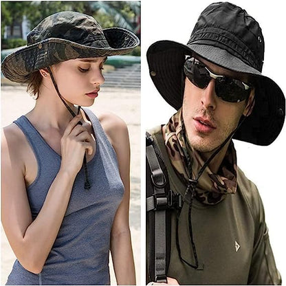 Sun Hats for Men Women Bucket Hat UPF 50+ Boonie Hat Foldable UV Protection Hiking Beach Fishing Summer Safari - color: 1pack-khaki