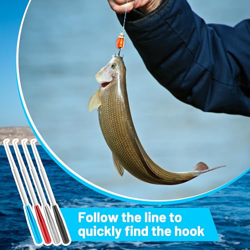 Fish Hook Remover Tool, 4PCS Fishing Hook Quick Removal Device, Fishing Gear Security Equipment Kits for Adult, Hook Extractor Accessories Tools with Storage Tube
