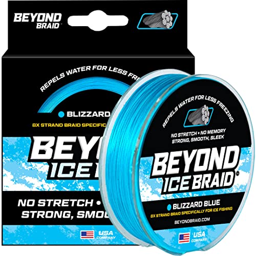 Beyond Braid Ice Braid – Ultra Strong 8-Strand Braided Fishing Line, Zero Memory, Designed for Ice Fishing – 100 Yards - size: 20LB (100 Yards)