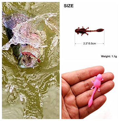 Soft Plastic Crawfish Bait Fishing Lure for Crappie, Bass, Bluegill, White Perch, Sunfish, Speckled Trout All Panfish Softlure Artificial Crayfish Lures Bait Drop Shot Rig Lure Slow Sinking - color: 5.5cm/1.1g - 50pcs