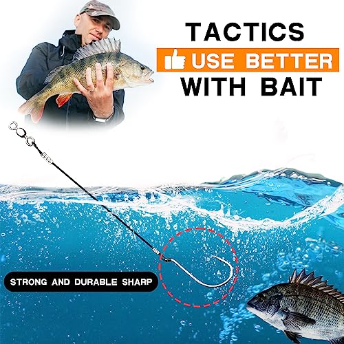 Circle Hooks Rigs,Steel Catfish Hook Rig,Octopus Fishing Hook with Leader,Fishing Circle Hook Wire for Saltwater Freshwater - size: 5/0-28pcs