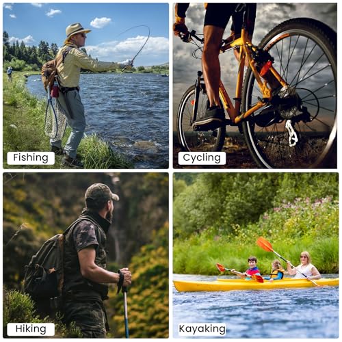 Pristis Half-Finger Fishing Gloves, UPF 50+ Breathable Quick Drying Fingerless Sun Gloves for Women Men, Fly Fishing Hunting Paddling Sailing Kayaking Hiking Canoeing Cycling - color: Snow CAMO, size: L - XL
