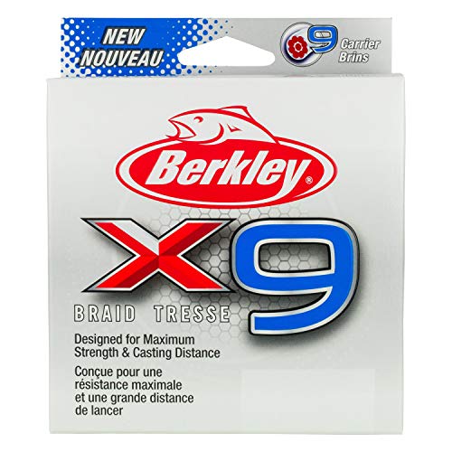 Berkley x9 Braid Fishing Line - color: Crystal, size: 328yd, style: 8lb Test