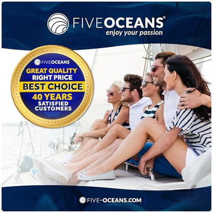 Five Oceans Nonslip Fish Fillet Mat Kit 28" x 14", White - Complete Fish Cleaning Set with Knife, Cut-Resistant Gloves, Fish Scaling Tool & Scrubbing Brush for Home Kitchen, Patio & Outdoor - FO4907 - color: Fish Fillet Mat Kit