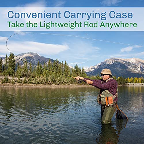 Wakeman Outdoors Fly Fishing Rod & Reel Combo Starter Kit with Case and Accessories