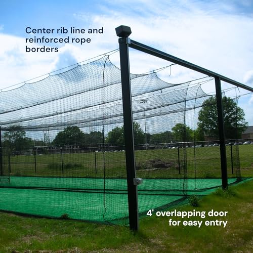 LFS Batting Cage Net – Baseball & Softball Netting for Indoor & Outdoor Training | UV Treated, Weather Resistant, Durable | Net Only – No Frame Included - size: #36, style: 12 x 14 x 55