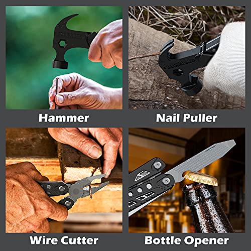 RUSH DEER 14-in-1 Multitool, Valentines Day Gifts for Men Dad Gifts, Mini Hammer Multitool, Small Hammer Tool, Survival Gear and Supplies, Christmas Gift for Boy Husbands - style: Best Gift Idea