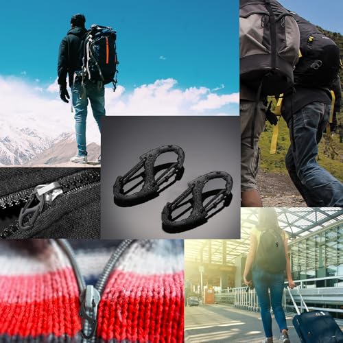 Demissle 40 Pcs S Small Carabiner Clips 1.6 Inch Mini Double Sided Gate Snap Hooks Key Clips for Keychains Accessories Camping Fishing Hiking(Black) - color: Black