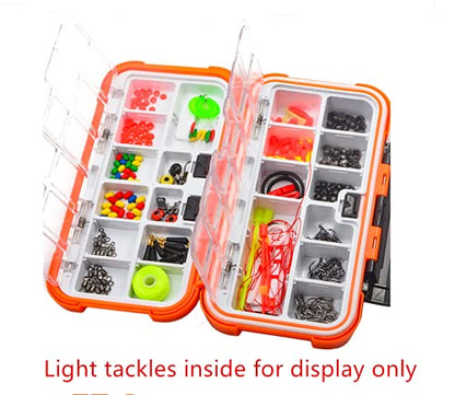 Toasis Fishing Tackle Accessory Box Small Fishing Hooks Weights Sinkers Swivel Storage Container (Grey) - color: Grey