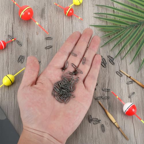 50 Pack Speed Clips for Fishing Lures, 25LB High Strength Fishing Speed Clips 304 Stainless Steel Quick Clip Lure Connectors for Freshwater and Saltwater Crankbait Tackle Snaps Power Snap Clip