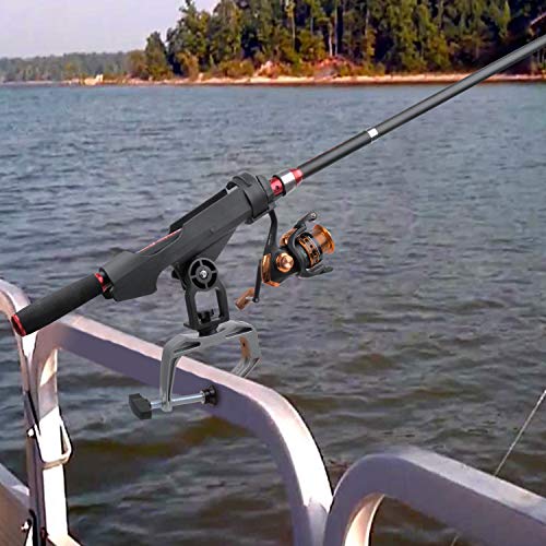 Fishing Rod Holders for Boat Adjustable Fishing Pole Holder with Large Clamp Folding Rod Racks Holder - color: 2PC 02# Max Opening 1.97"