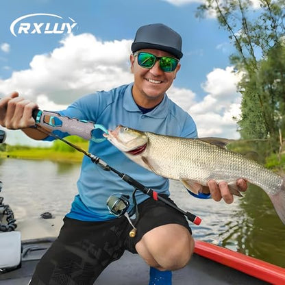 11.5" Fish Lip Gripper with Scale, Max 40lbs Scale, 360° Swivel Non-Slip Handle, Fish Grabber Control Tool for Safe, Hook Removal, Easy Catch & Release, Fishing Gifts for Men Women - color: Light Blue