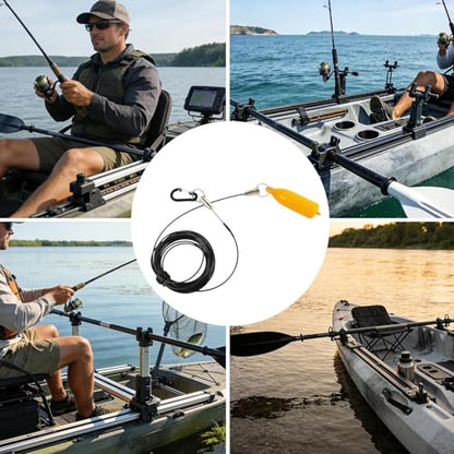 Stringer Fishing Stainless Steel Rust Proof Heavy Duty | Kayak Fishing Wading Stringer for Outdoor Kayak Shore Boat Pier Anglers Fishermen Father - color: 4 meters
