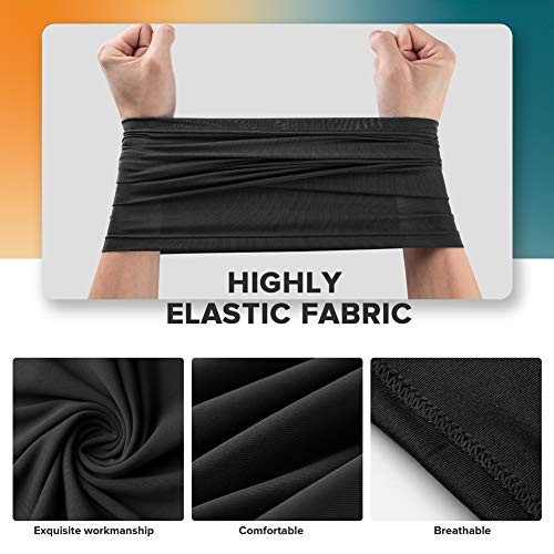 VULKIT 2 Pack Neck Gaiter Face Mask Scarf Reusable Bandanas Tube UV Protection Balaclava Outdoor Sport for Men and Women - color: Army Green Prussian Blue