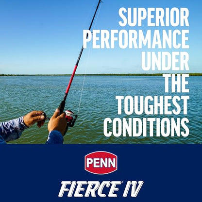 Penn Fierce IV Spinning Reel and Fishing Rod Combo - size: 4000 Size Reel - 7' - Medium - 2pc, style: Fierce IV