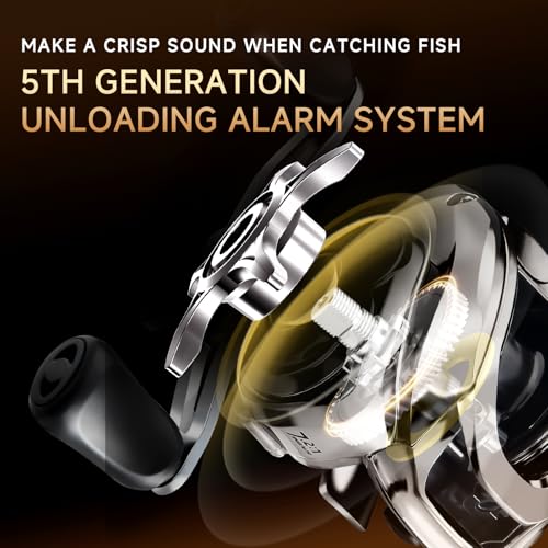 HAUT TON Matel Master Advanced Version Baitcaster reels,6.2:1Gear Ratio,5+1Ball Bearing,Bait clickers,12Lb Drag System Fishing Reels,for Saltwater,Freshwater - color: MM-DC